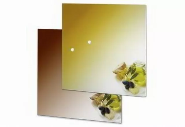 Glas Magnet Tafel OLIVE braun 35x35cm Magnete Stift Memoboard Pinnwand Wandboard