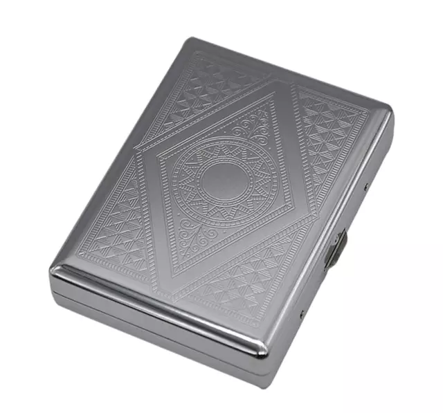 Metal Cigarette Case for Regular,King and 100's Size,Holds 20, Portable Double S