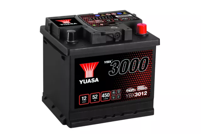 Yuasa YBX3012 - 3012 SMF Car Battery - 4 Year Warranty