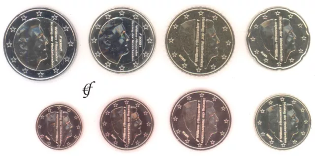 Niederlande alle 8 Münzen 1 Cent - 2 Euro Kursmünzenset KMS alle Jahre wählen