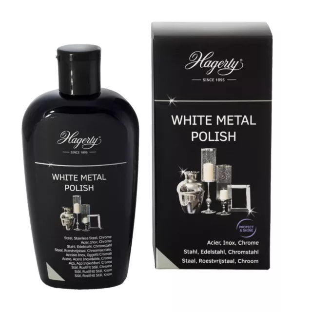 HAGERTY White Metal Polish 250ml für Stahl Edelstahl Chrom reinigt + poliert