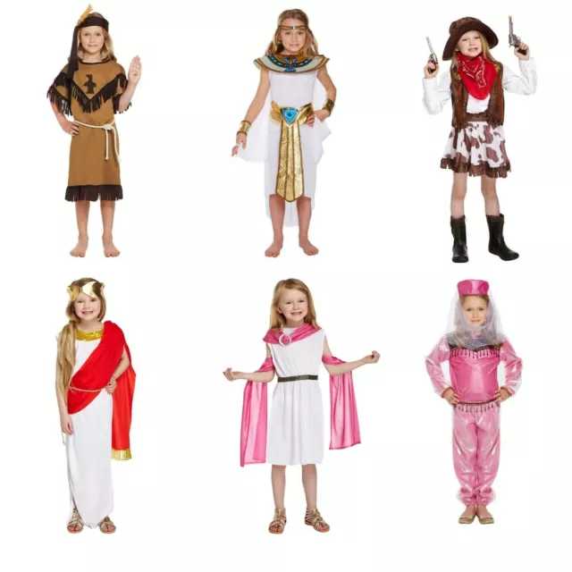 Girls World Book Day Fancy Dress Costume Outfit from Around the World NEW