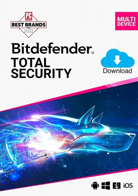 Bitdefender Total Security 2024 + 200MB VPN 5 Devices 1 Year Licence 5 Min EMAIL