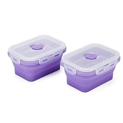 Itsy Silicone Collapsible Snack Storage Pots for Baby Food Prep Snacks Lunchbox