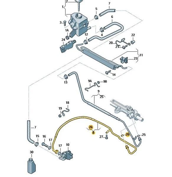 Servolenkungsschlauch Für BMW X5 E53 3.0i (2000-2006) - Originalersatz 32416759774