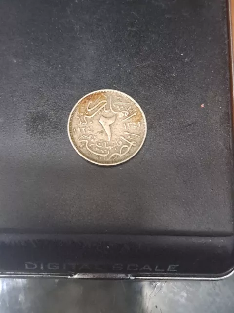 Egypt 2 Milliemes Coin 1924