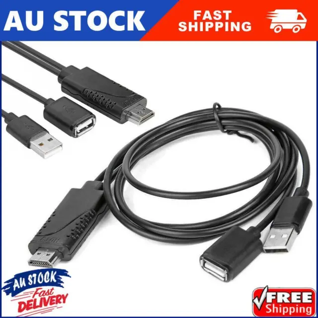 USB Female to HDMI-compatible Male 1080P HDTV TV Digital AV Adapter Cable  Wire Cord