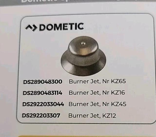 Dometic KZ16 Fridge Gas Jet For Campervan & Caravan - RM 7 And 8 Series - 2922033101