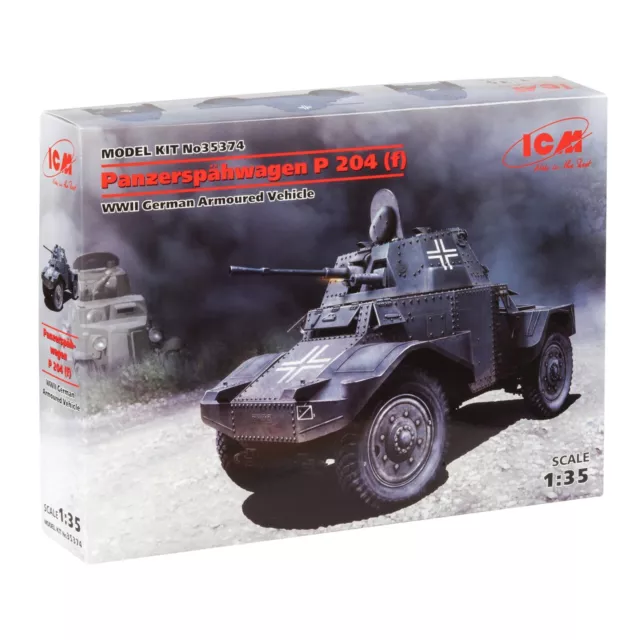 ICM 35374 Scale model kit 1:35 Panzerspahwagen P 204 (f), WWII German Armoured