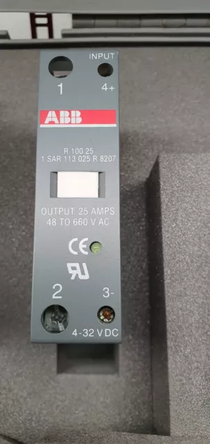 ABB R100.25 Semi-Conducteurs Relais 1SAR113025R8207 de Force 25a 48-660 V AC New