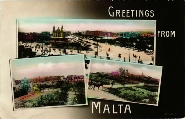 CPA AK MALTA-Greetings from Malta (320196)