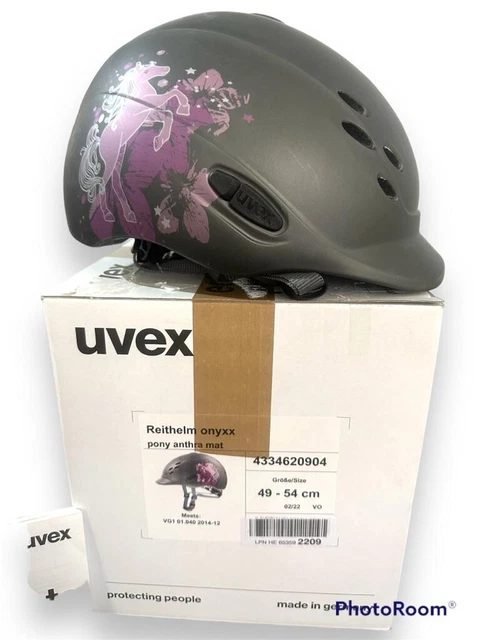 ✅	Uvex Reithelm Onyx Friends II für Kinder  Anthrazit Matt 49-54cm ✅
