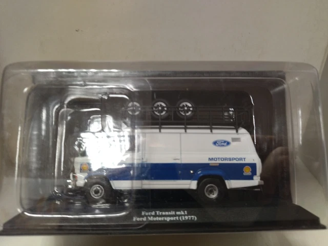 Modèle Réduit Ford Transit MK1 Team Ford Motorsport - Rallye Assistance 1/43 - Altaya Neuf Sous Boîte