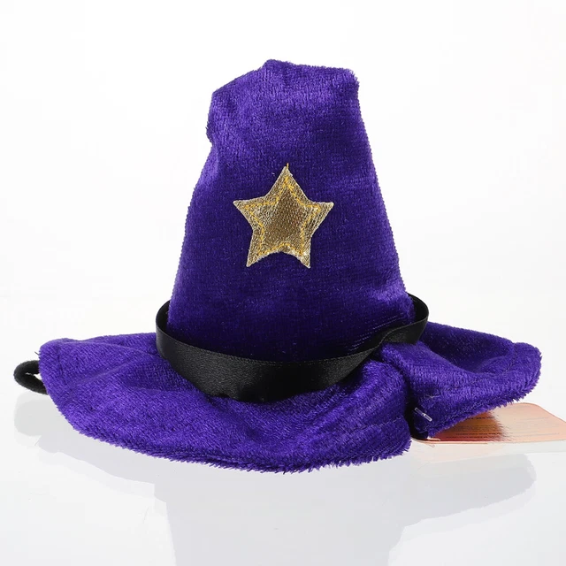Cat Halloween Outfit Witch Cosplay Dog Outfit Hat Witch Costume Women Adjustable 3