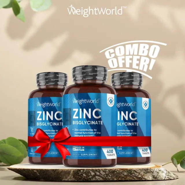 Zinc Citrate 1200 Tablets 50mg for Immune System, Metabolism, Hair, Skin & Bones