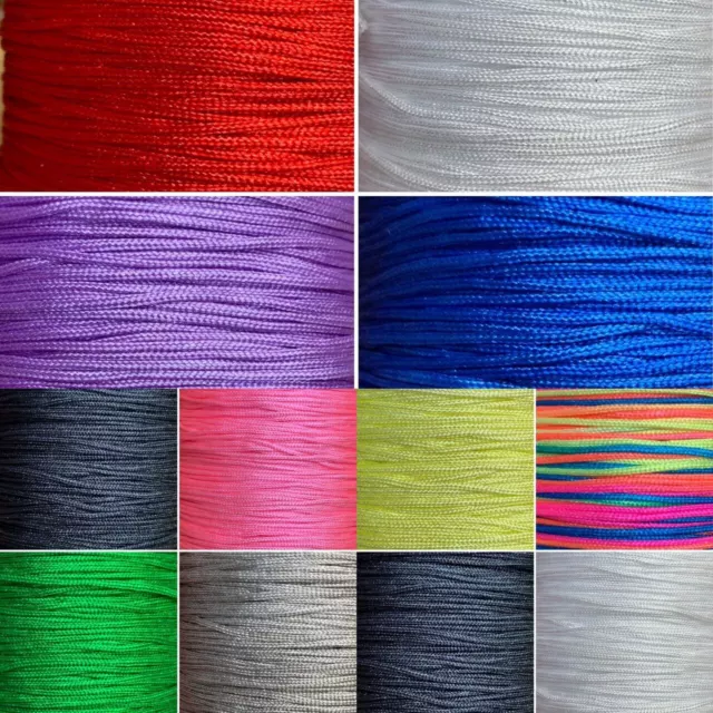 Braided nylon Cord Thread great for Shamballa Kumihimo 1mm thick