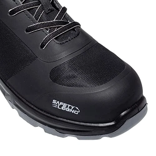 SAFETY LOONG BLACK Work Shoes for Men Slip Resistant Composite Work Toe ...