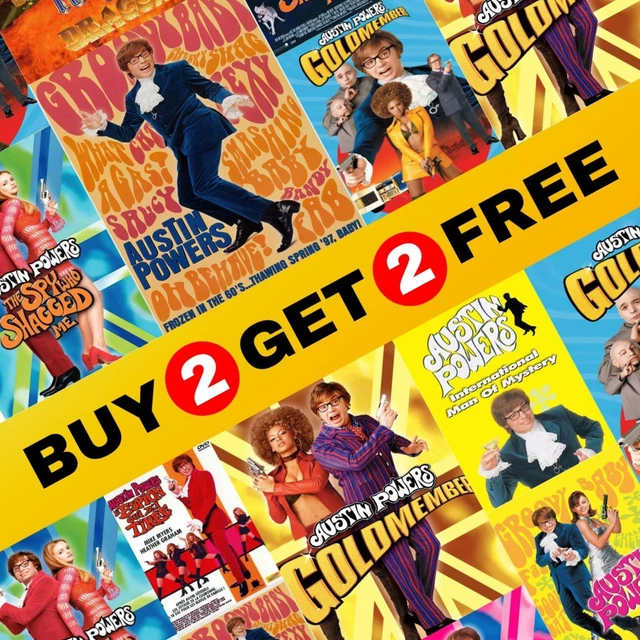 ACQUISTA 2 GET 2 poster film gratuiti Austin Powers decorazione sala cinema teatro