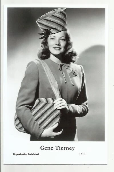 (Bx34) Gene Tierney Swiftsure Photo Postcard (1/10) Filmstar Pin Up Glamour