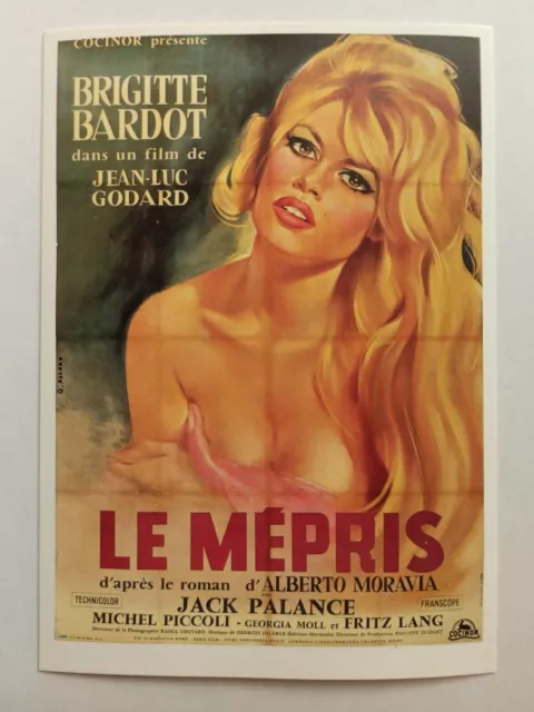 carte postale cinéma film Le Mépris Brigitte BARDOT de Jean-Luc Godard