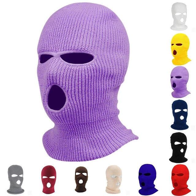 1PCS Men Ski Hat Winter Cap 3 Hole Balaclava Beanie Hat Hood Warm Unisex