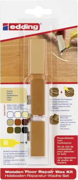 Edding Holzboden-Reparaturwachs-Set 8902 buche  Wachs