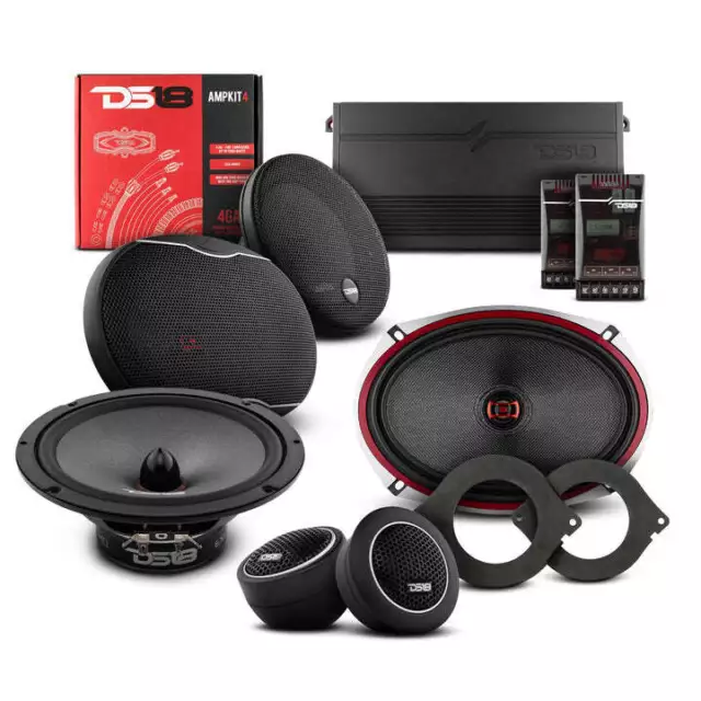 RAM 2500 2012-2021 DS18 Car Door Speakers Tweeters & Amplifier - Best Package