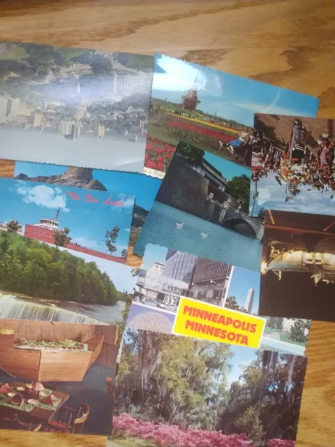 Random 50 Pcs Vintage Postcard Lot 1970's Mixed Variety US City And More (Pc5)