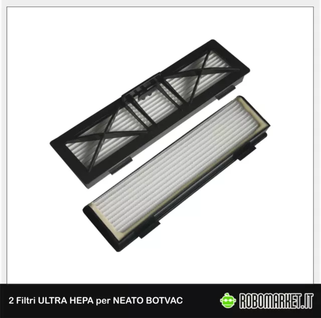 Kit Ricambi 2 Filtri Ultra Hepa Per Nero Neato Botvac D85 D3 D4 D5 D6 D7 D8