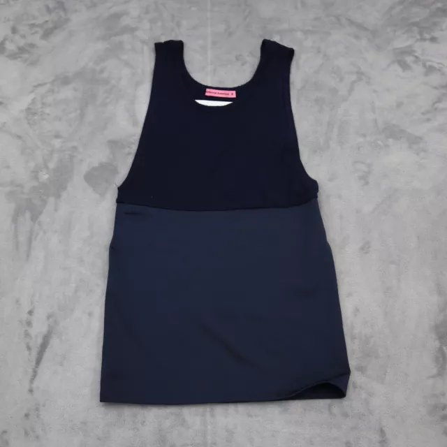 Maternal America Shirt Womens M Blue Sleeveless Scoop Neck Casual Tank Top