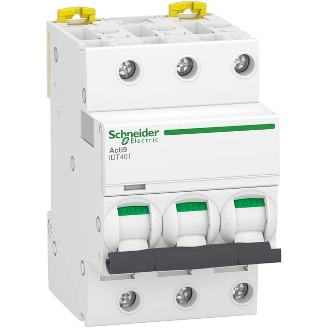 Acti9 iDT40T - disjoncteur modulaire - 3P - 10A - courbe D - 4500A Icn confor...