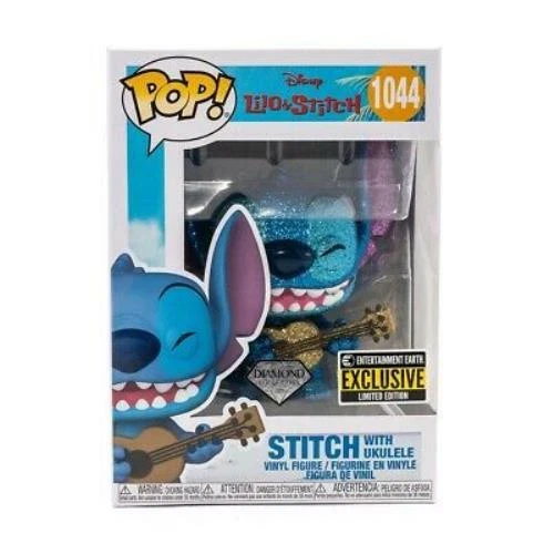 LILO AND STITCH Stitch with Ukulele Diamond Glitter Pop! Vinyl Figure