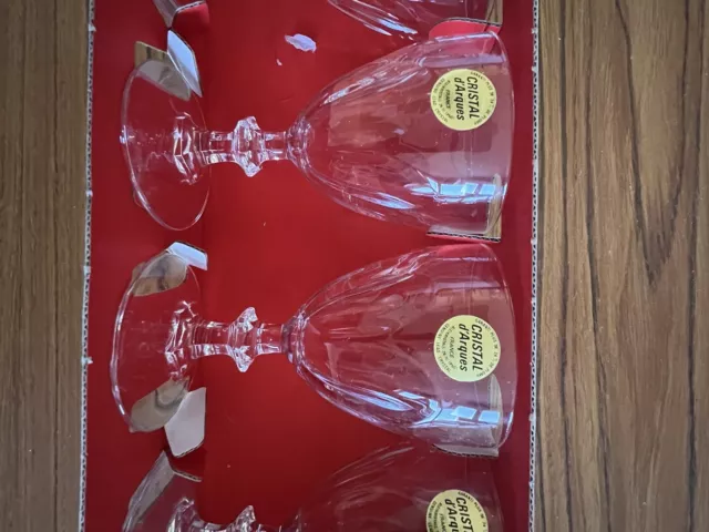 6 verres a vin rouge cristal d arques 15 cl modèle rambouillet Neuf 2