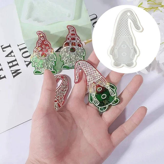 Dwarf Silicone Mold Santa Claus Decoration keychain Handmade Mold Silicone W8A2