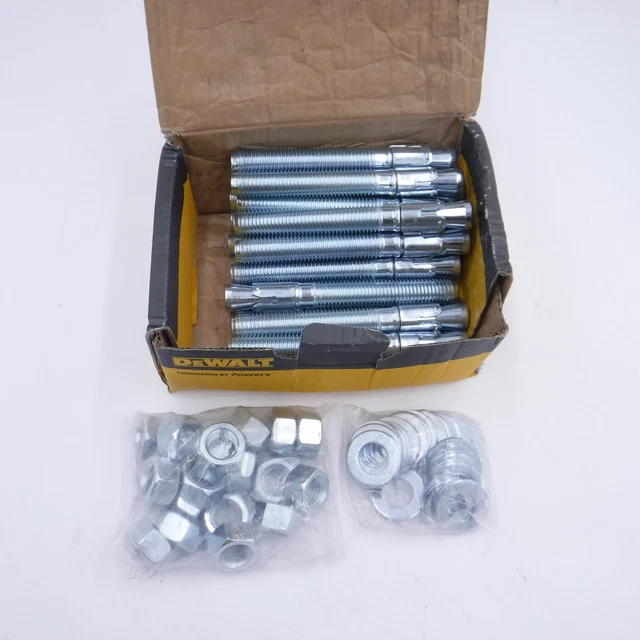 20 Pack Genuine DeWalt 6-1/4" Steel Expansion Wedge Anchor 3/4" Anchor Dia.