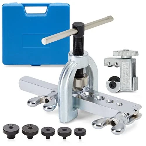 Built Industrial Flaring Tool Kit for HVAC, Brake Line, and Refrigeration