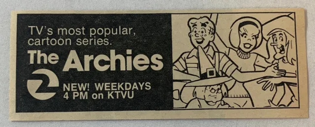 1977 KTVU tv ad ~ THE ARCHIES ~ tv's most popular cartoon series