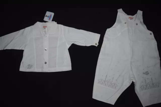 NWT Boys Baby Catimini 6M M 6 Months One Piece Sweater White 2 pc set outfit