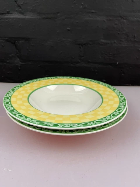X VILLEROY Boch Switch Summerhouse Soup Pasta Rimmed Bowls