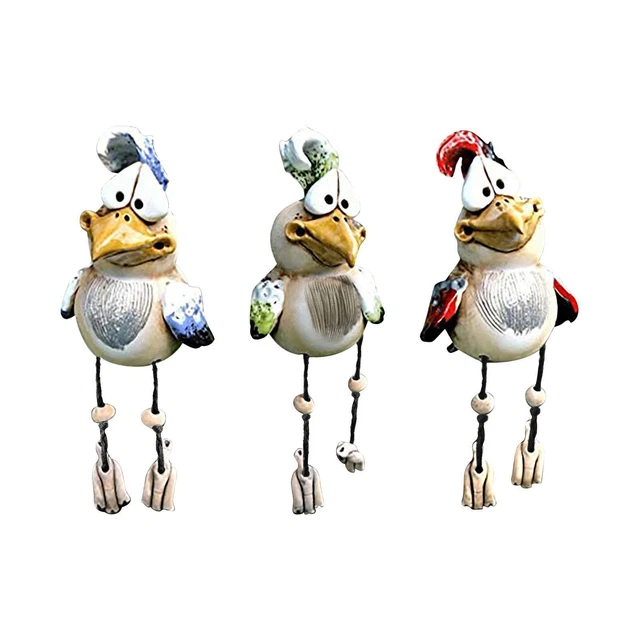Rooster Garden Statue Resin Figurines Sculpture Yard Planter Chicken Statue
