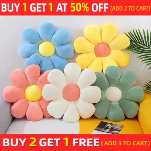 Soft Flower Shaped Pillow Daisy Floor Throw Cushion Plush Pillows Home Decor