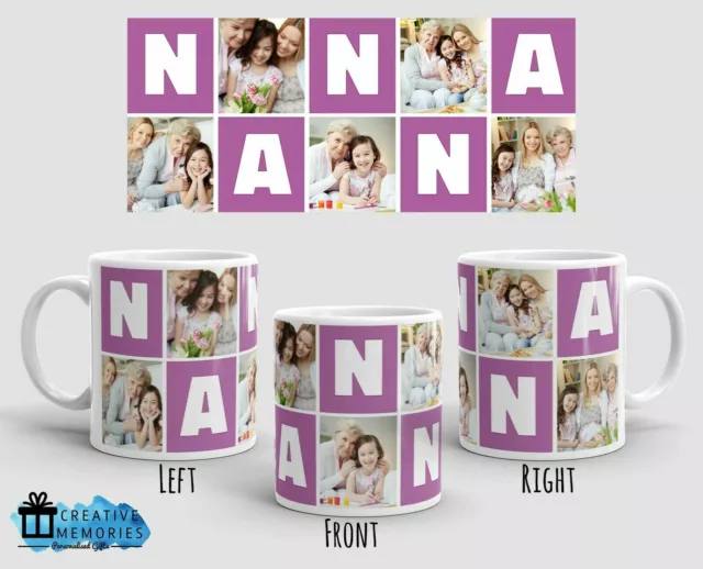 Personalised Photo Mug Gift - Mug Cup - Nanna Purple - Mother's Day Mug