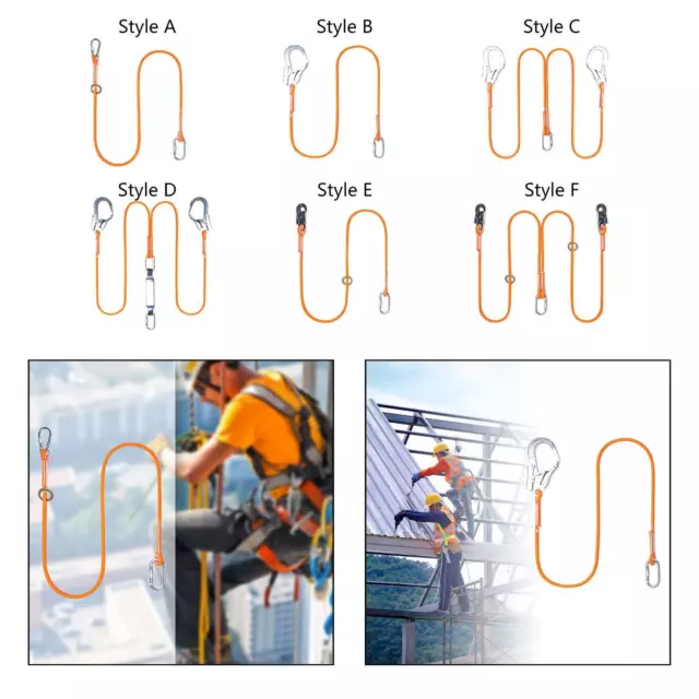 Safety Cord Lanyard Lightweight for Climbing Rescue Services Inspection Work