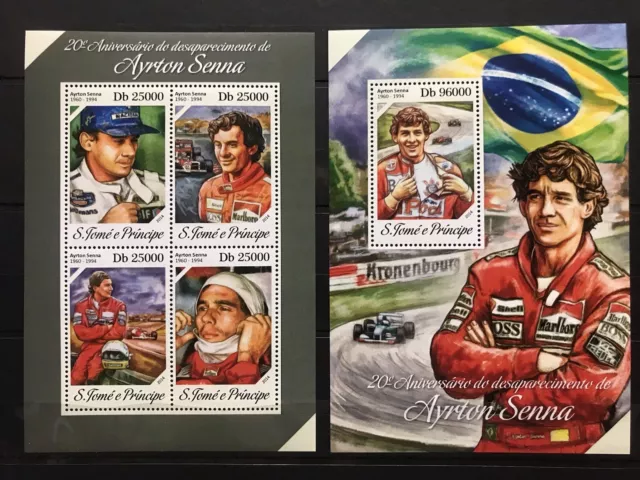 Ayrton Senna - Great Racing Driver from Brazil , Won Formula One MNH** AK2