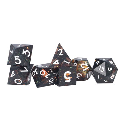 DADI e accessori di gioco poliedrico razzo a propulsione Granata Set Opaco 7 Rosso/Nero 