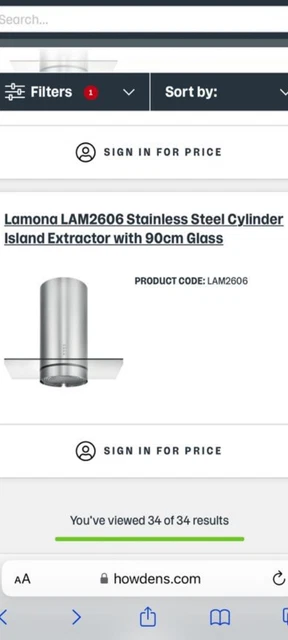 Lamona cylinder island extractor deals