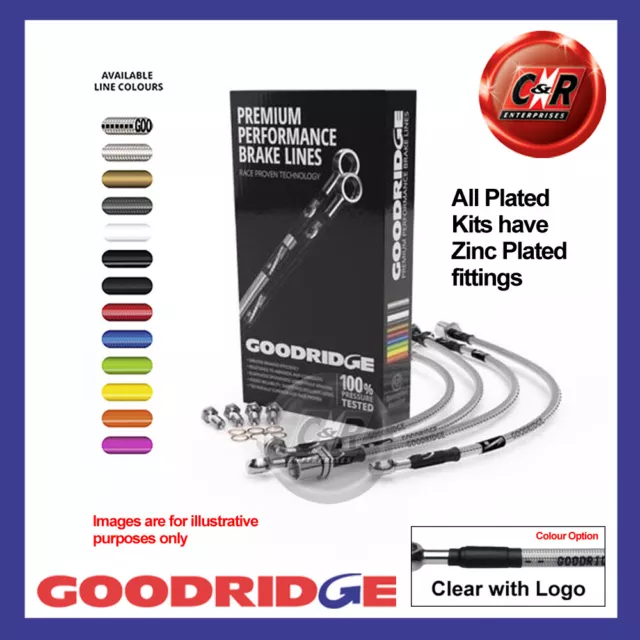 Adapté à Vauxhall Corsa E Vxr 14> Zingué Clg Goodridge Brake Hoses SVA0715-6P