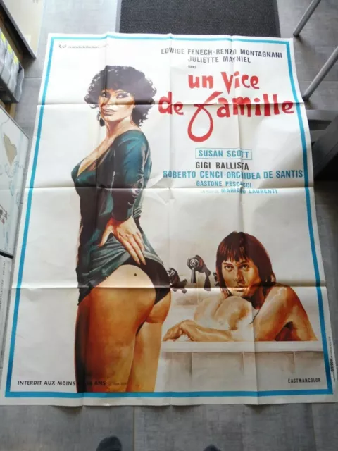 Ancienne Affiche Cinéma" Un Vice De Famille " Etat Très Bon  120 X 160