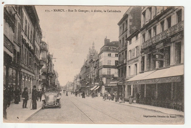 NANCY - M. & M. - CPA 54 - Car Rue St Georges - restaurant la Lorraine