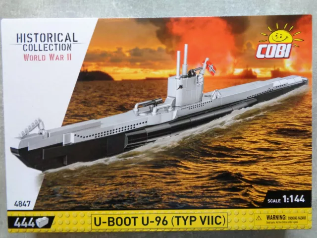 COBI 4847 HISTORICAL COLLECTION - World War 2, WWII U-Boot U-96 (Typ VIIC)